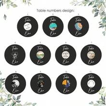 Customize Vinyl Record Wedding Table Numbers And Seating Chart Decorations, Retro Wedding Party Table Decor, Personalized Music Wedding Find Your Seat - Multicolor - View 4