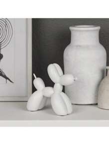 1pc Black & White Balloon Dog Figurine, Modern Decorative Home Decor Collectible For Living Room, Bedroom, Shelf, Desk, Minimalist Animal Art Decoration Statue Best Gifts Birthday The Best Gift For Mothers On Mother's Day
