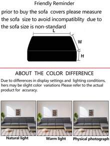 1件装毛绒天鹅绒沙发坐垫套，现代简约防滑面料，弹性加厚时尚沙发坐垫套，沙发毯，可机洗，防尘，防刮，适用于卧室、办公室、客厅L型沙发和1/2/3/4座组合沙发 - 深黑 - 查看 6