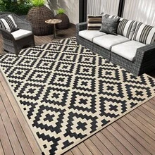 Outdoor Rug Outdoor Rug For Patio , Waterproof Mat,Reversible Plastic Camping Rugs,Rv,Porch,Deck,Camper,Balcony,Backyard
