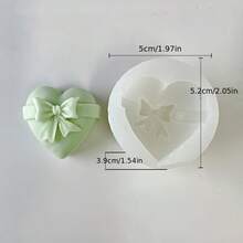 4pcs Heart Shaped Silicone Molds - Multifunctional Love Theme Wedding Candle, Soap Making And DIY Molds With Elegant Bow Rose Pattern, Easy Demold - Multicolor - View 17