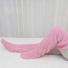 New Plush Knee High Socks, Warm Teddy Bear Pattern Floor Socks, Women Knee Socks For Autumn/Winter - Multicolor - View 7
