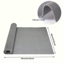 1pc Hollow Design Outdoor Commercial Bathroom Anti-Slip Mat, Thick Entry Kitchen Floor Mat, Shower Bathroom Toilet Anti-Slip Pad Bathroom Decor Fall Decor Back To School - Grey - View 3