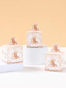 24 piezas Cajas de regalo mini de oso de peluche marrón, Cajas de dulces 3D de oso de peluche marrón lindas, Decoración de fiesta de cumpleaños, Decoración de mesa de fiesta temática de revelación de género, Decoración de fiesta de baby shower y cumpleaños, Embalaje de regalos para fiestas en el hogar y vacaciones, Cajas de embalaje de regalos para decoración de mesa de fiesta, Regalos de fiesta de cumpleaños - Oso de peluche marrón - Ver 6