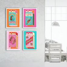 1pc /3PCSWall Arts Posters Frameless /Framed Modern Tiger Matchbox Quotes Canvas Paintings Poster And Print Wall Art Pictures For Living Room Decoration Wall Decor Cuadro ,Wall Art With Frame