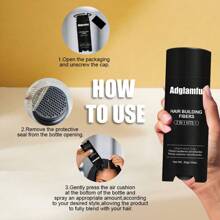 Polvo de fibra capilar Adglamful, 30g - Cobertura instantánea para el cabello ralo y la raya, ideal para hombres