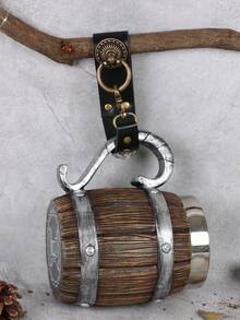 1 chiếc giá đỡ cốc giả da thời Trung cổ, móc treo thắt lưng phong cách Steampunk cổ điển cho trang phục LARP thời Phục Hưng, phụ kiện đựng đồ uống kiểu retro - Nhiều màu - Xem 7
