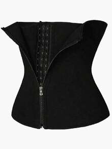 Đai nịt bụng định hình eo có khóa kéo, đai nịt eo thoáng khí, đai phục hồi sau sinh có thể điều chỉnh với khóa kéo và gọng thép. - màu đen - Xem 8