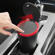 No More Messy Cars! Car Trash Can With Secure Lid, Anti-Spill & Odor Blocking, Ideal For Food Waste & Daily Use" - 黑色 - 查看 4