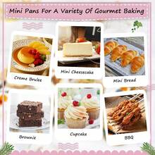 Mini Bread Pan With Lid And Spoon, Rectangular Foil Baking Tray, Mini Cheesecake Container, Multi-Function High Capacity Pastry Box For Baking, Cheese, Sweet Potato, Sushi, Desserts - Ideal For Home, Restaurant, Kitchen, Parties, Weddings, Graduations, Christmas, Halloween, Easter, Thanksgiving, Valentine's Day - Multicolor - View 6