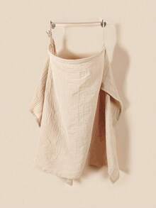 1件装透气棉纱多功能哺乳巾，可作哺乳围巾、婴儿车遮阳罩和防风罩 - 卡其色 - 查看 10