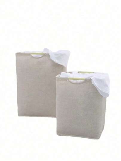 1 chiếc giỏ đựng quần áo bẩn bằng vải gấp gọn tối giản có tay cầm, nhẹ, có thể gấp lại, dùng để đựng quần áo bẩn trong phòng ngủ, phòng tắm, ký túc xá, hộp đựng đồ bằng vải di động để sắp xếp đồ đạc trong nhà.