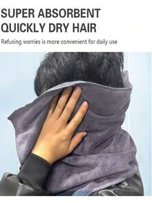 1pc (Purple/Gray) Quick Dry Hair Towel, Super Absorbent Microfiber Drying Wrap, Salon & Barber Shop Use, Back To School, Travel Holiday Essentials, Hair Accessories For Women, Slick Back Brush, Barber Accessories, Hair Dryer, Hair, Barber, Hair Tools, Hair Products, Hair Accessories, Edge Brush, Styling Brush, Curly Hair Products, Hairdressing Equipment, Accessories, Hair Cutting Scissors, Christmas, Barbershop, Hairdressing, Hair Dryer, Hair Brush, Barber, Hairdressing Equipment, Hairstyle, Hairdressing, Barber Accessories, Barbershop, Hairdressing Equipment - Multicolor - View 5