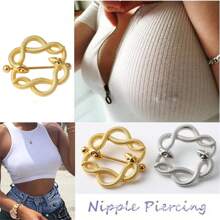 2 piezas Anillos de pezón de serpiente de acero inoxidable 316 de moda para mujer, joyería de piercing de pezón de serpiente sexy, joyería de piercing industrial de serpiente punk adecuada para uso diario