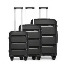 Hard-Shell Suitcase Set 14/20/24/28 Inches With Beauty Case – 4-Piece Trolley Suitcase Set Made Of Polypropylene With TSA Lock, 360° Wheels And Telescopic Handle – Also Available As Individual Suitcase - 黑色 - 查看 9
