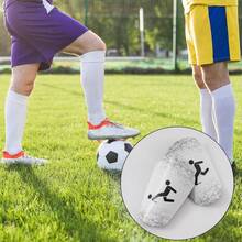 1 Pair Soccer Shin Guards With Football Pattern - Compact, Lightweight, Curved Design For Comfort, Unisex Soccer Accessory - Multicolor - View 7