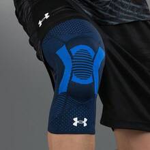 Under Armour Knee Protection Sleeve, Breathable Elastic Training Leg Sleeve 21620008-004 - Navy Blue - View 8
