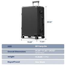 Luggage 28-Inch Hardside Luggage With Spinner Wheels & TSA Lock, Lightweight Carry-On Suitcase For Men Women, Ideal For Business Trips, Family Vacations & Long-Distance Travel, Available In Black - 黑色 - 查看 6