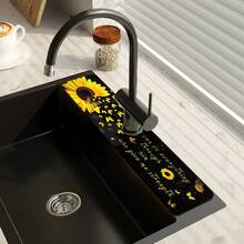 1 件家居装饰、水龙头盖垫、耐用涤纶、防水防滑、适用于厨房和浴室、带吸盘轻松安装、非常适合夏季和日常装饰、礼物、浴室垫 | 水龙头垫 | 耐用水龙头垫、水龙头配件 - 彩色 - 查看 14