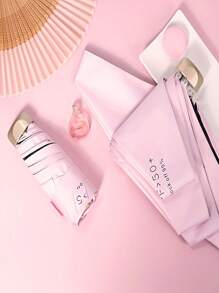 Paraguas compacto y plegable para jóvenes con protección UPF50+: Estructura de 5 varillas, apertura manual, tela de impacto 210T, mango de plástico, armazón de hierro. Paraguas mini portátil y de moda para protección solar, en múltiples colores, regalo para el Día de la Madre.