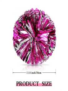 1 Stück silberfarbener Cheerleading Farbblumen-Pompon für Bankette, Fußball, Basketball, Sportveranstaltungen, Anfeuern