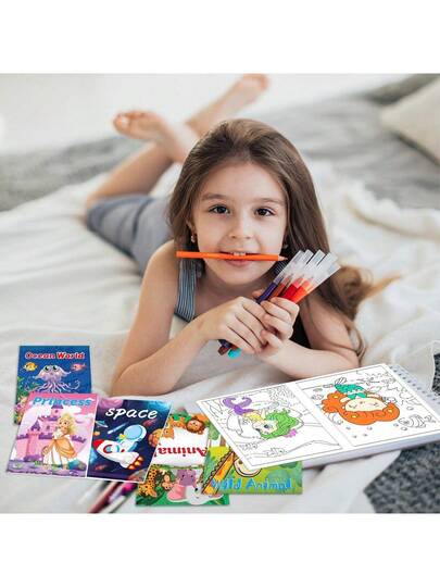 30 sacchetti di stoffa da dipingere, 15 sacchetti da dipingere per bambini e 15 matite impilabili