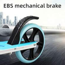 1 Pair Foldable Kick Scooter With Hand Brake And Front Suspension, Adult Outdoor Portable Scooter