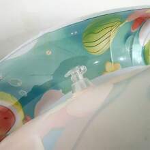 Fruit Inflatable Floating Mat (Watermelon Flower Pattern), Mesh Breathable Design, Pool Inflatable Lounge Chair, Essential For Summer Beach Parties And Water Play, Spending A Wonderful Summer With Family And Friends - Multicolor - View 7