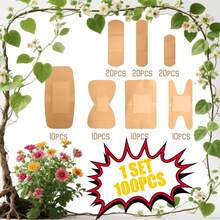 (1 set de 50 y 100 piezas) Paquetes de vendas variados, vendas para la punta de los dedos de diferentes tamaños, vendas impermeables, vendas adhesivas transpirables, cuidado de heridas de emergencia a granel, raspones, ampollas para el botiquín de emergencia