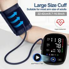 Large Cuff 2X120 Memory Digital Automatic Upper Arm Electronic Blood Pressure Monitor Electric Sphygmomanometer Without Voice