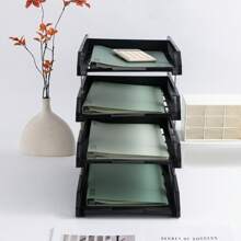 Multi-Layer Horizontal File Organizer, Large Capacity Storage For Documents, Contracts, Files, Various Colors, Desktop Office Necessity