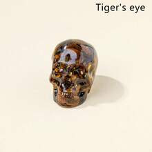 1 件手工树脂水晶骷髅装饰，带碎石，非常适合家庭办公室装饰、万圣节、复活节、感恩节、情人节礼物、串珠和珠宝制作 - 樹脂水晶頭骨 - 查看 17