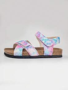 1 par de sandalias abiertas de playa/interior cómodas, versátiles y duraderas para niñas - Azul - Ver 4