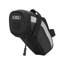 B-bolsa para SILLÍN de bicicleta, 1L, almacenamiento pequeño, asiento de ciclismo negro, bolsa trasera, Kit de accesorios, herramienta, accesorios reflectantes para ciclismo Q95X - Negro - Ver 2