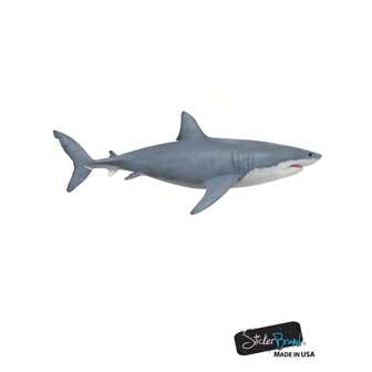 Great White Shark Wall Decal Graphic Sticker Side View Life Size #6084