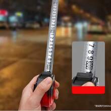 New Stainless Steel Red & Black Gradient Measuring Tape, Extra Thick Waterproof Rustproof High Precision Wear-Resistant Retractable Ruler, For Decoration, Construction, Industrial Use