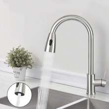360° Rotating Kitchen Faucet With 2 Spray Modes, Water-Saving Sink Tap