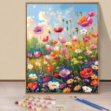 1 pièce Kit de peinture par numéros pour adultes - canevas de 16x20 po, ensemble de peinture acrylique facile de fleurs avec pinceaux et peintures - Parfait pour la décoration intérieure et les cadeaux pour anniversaires, fête des pères, Noël, fête des mères