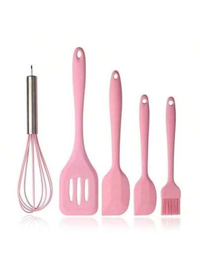 5 Peças Utensílios de Cozinha Silicone Colher