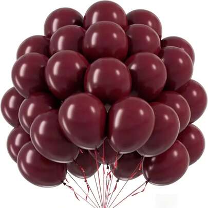 10/30/50 Stücke 10 Zoll runde burgunderrote Latexballons, geeignet für Babyparty, Geschlechtsoffenbarung, Geburtstag, Party, Hochzeit, Jahrestag, Abschlussfeier, Sonnenblumenthemen-Events, elegante Party-Dekoration, glatte Ballon-Dekoration