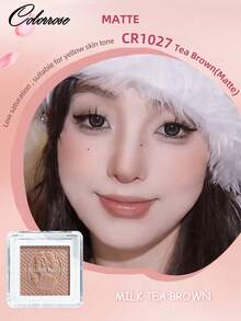 COLORROSE Flash Glow Cheeks Powder Blush, Matte & Bright Shimmer Face Blush, Light, Smooth, Blendable, Highly Pigmented,Highlighter And Eyeshadow All In One, Facial Beauty Cosmetic Makeup - CR1027 - View 3