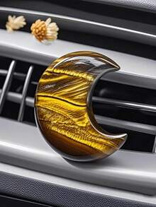 1 件装月亮水晶汽车通风口夹汽车清新剂夹汽车配件女士汽车配件女士汽车清新剂石英水晶汽车空气清新剂通风口夹最佳