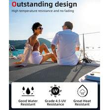 Alfombra de espuma EVA Abahub de 96"x 23.5"/ 38"/ 47" para embarcaciones, almohadilla de tracción antideslizante autoadhesiva y recortable para tablas de surf, kayaks y tablas de pie - Gris Oscuro - Ver 4