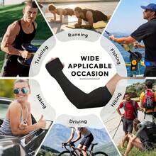 4 pares de mangas protectoras con agujero para el pulgar para protección solar y refrigeración, aptas para hombres y mujeres para golf, baloncesto, ciclismo, pesca, conducción y entrenamiento.