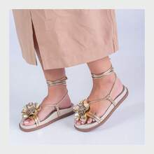 Women Flat Sandals - Vàng - Xem 4