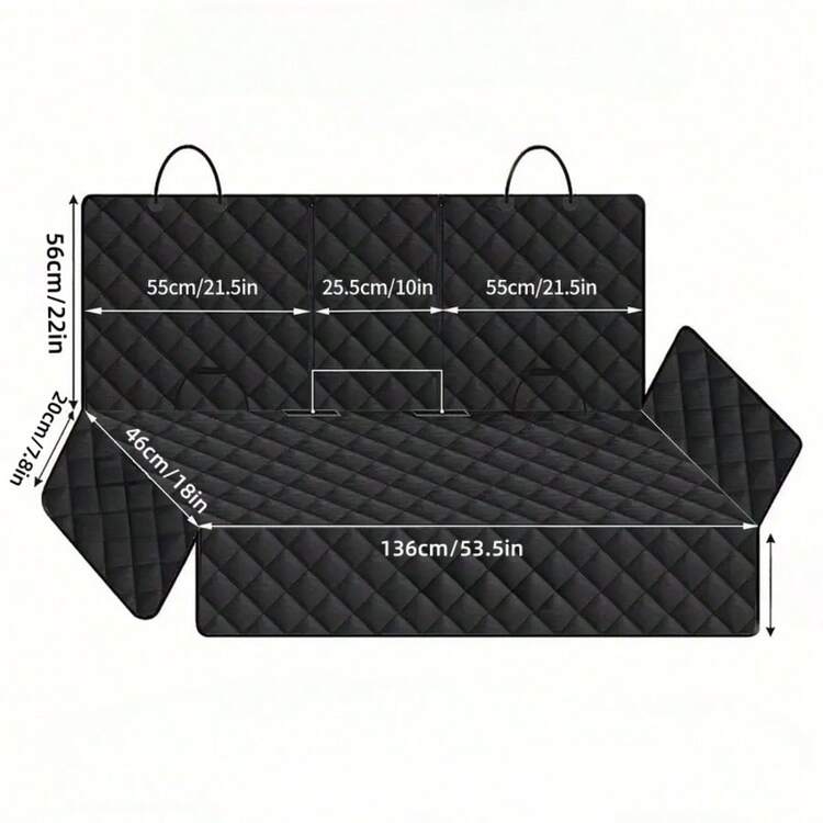 Cubierta protectora impermeable universal para asiento de mascota para la parte trasera del automóvil, cubierta antideslizante para asiento trasero para sedán, van, SUV - Negro - Añade 2