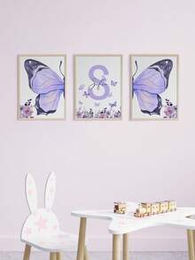 3 bức tranh vải canvas treo hình bướm nghệ thuật tùy chỉnh màu tím có tên cá nhân, nghệ thuật treo tường thẩm mỹ, áp phích thời trang Dopamine, phòng trẻ em, trang trí tường phòng ngủ cho bé gái, quà tặng sinh nhật, quà tặng không có khung, tốt nghiệp, đa chức năng, chống nấm mốc, trang trí, có thể tái sử dụng, tinh tế, phong cách, chất lượng cao, đáng yêu, hiện đại, tùy chỉnh, độc đáo, cá nhân hóa, kỷ niệm, sinh nhật, tân gia, tốt nghiệp, nhà bếp, phòng ăn, phòng ngủ, văn phòng, phòng khách, nhà, vườn, phòng trà - Màu tím - Xem 15