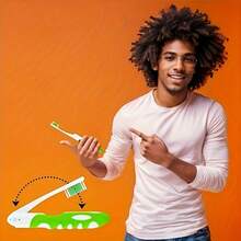 5pcs Portable Foldable Soft Bristle Toothbrushes, Suitable For Travel, Camping And Hiking | Compact Design For Easy Storage - Multicolor - View 3