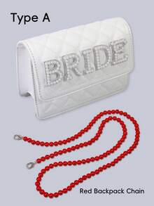 1 Stück Kunstperlen Braut Clutch Tasche Bridal-Shower Hochzeit Verlobung Flitterwochen Junggesellinnenabschied Henne Party Dekoration Ehefrau Mrs. Geschenk