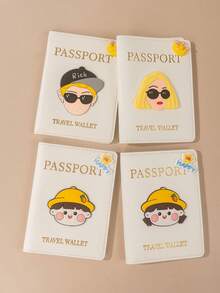 1pc Matte Finish Pu Material Travel Passport Cover With World Map & Letter Print And Fixed Design Passport Holder Passport Case Passport Wallet Passport Bag For Holiday For Vacation Passport Pouch For Flight For Back To School For Men And Women Travel Essentials Travel Accessories Valentine's Day SummerFor Travel Lightweight